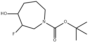 Tert-Butyl 3-Fluoro-4-Hydroxyazepane-1-Carboxylate Structure