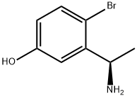 3-((1R)-1-AMINOETHYL)-4-BROMOPHENOL Structure