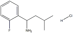 1-(2-fluorophenyl)-3-methylbutan-1-amine hydrochloride 구조식 이미지