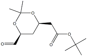 TERT-BUTYL 2-((4R,6S)-6-FORMYL-2,2-DIMETHYL-1,3-DIOXAN-4-YL)ACETATE 구조식 이미지