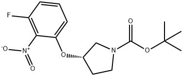 (S)-tert-Butyl 3-(3-fluoro-2-nitrophenoxy)pyrrolidine-1-carboxylate Structure