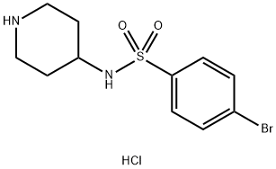 4-Bromo-N-(piperidin-4-yl)benzenesulfonamide hydrochloride Structure