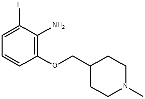 2-Fluoro-6-[(1-methylpiperidin-4-yl)methoxy]aniline Structure