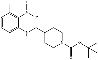 tert-Butyl 4-[(3-fluoro-2-nitrophenylamino)methyl]piperidine-1-carboxylate Structure