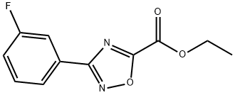 Ethyl 3-(3-fluorophenyl)-1,2,4-oxadiazole-5-carboxylate 구조식 이미지