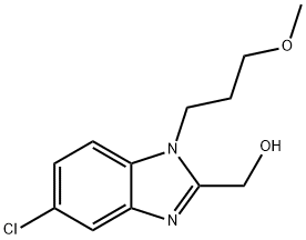 [5-Chloro-1-(3-methoxy-propyl)-1H-benzoimidazol-2-yl]-methanol 구조식 이미지