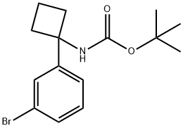tert-Butyl N-[1-(3-bromophenyl)cyclobutyl]carbamate 구조식 이미지