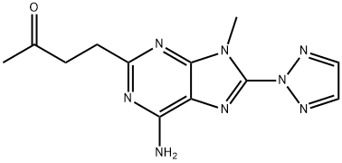 2-Butanone, 4-[6-amino-9-methyl-8-(2H-1,2,3-triazol-2-yl)-9H-purin-2-yl]- Structure