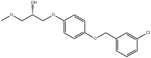 2-Propanol, 1-[4-[(3-chlorophenyl)methoxy]phenoxy]-3-methoxy-, (S)- Structure