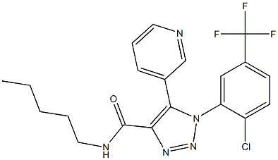 1-[2-chloro-5-(trifluoromethyl)phenyl]-N-pentyl-5-pyridin-3-yltriazole-4-carboxamide Structure