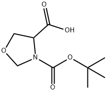 N-Boc-RS-4-Oxazolidinecarboxylic acid Structure