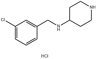 N-(3-CHLOROBENZYL)PIPERIDIN-4-AMINE HYDROCHLORIDE Structure
