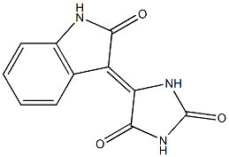 2,4-Imidazolidinedione, 5-(1,2-dihydro-2-oxo-3H-indol-3-ylidene)- 구조식 이미지