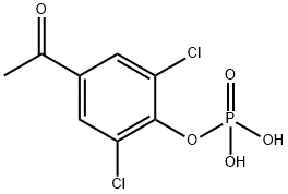 Ethanone, 1-[3,5-dichloro-4-(phosphonooxy)phenyl]- 구조식 이미지