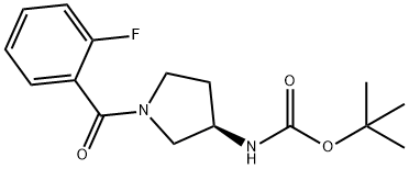 (R)-tert-Butyl 1-(2-fluorobenzoyl)pyrrolidin-3-ylcarbamate Structure