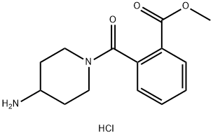 Methyl 2-(4-aminopiperidine-1-carbonyl)benzoate hydrochloride Structure