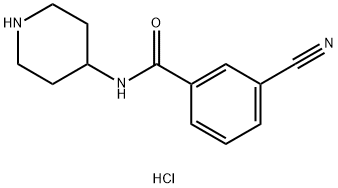 3-Cyano-N-piperidin-4-yl-benzamide hydrochloride Structure