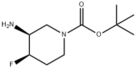 (3S,4R)-tert-Butyl 3-amino-4-fluoropiperidine-1-carboxylate Structure