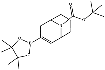 3-(4,4,5,5-Tetramethyl-[1,3,2]dioxaborolan-2-yl)-9-aza-bicyclo[3.3.1]non-2-ene-9-carboxylic acid tert-butyl ester 구조식 이미지