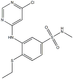 3-((6-chloropyrimidin-4-yl)amino)-4-(ethylthio)-N-methylbenzenesulfonamide Structure