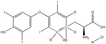 L-Thyroxine-1,1,2,2,6-d5 hydrochloride solution Structure