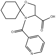 4-(pyridine-3-carbonyl)-1-oxa-4-azaspiro[4.5]decane-3-carboxylic acid Structure