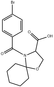 4-(4-bromobenzoyl)-1-oxa-4-azaspiro[4.5]decane-3-carboxylic acid Structure