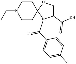 8-ethyl-4-(4-methylbenzoyl)-1-oxa-4,8-diazaspiro[4.5]decane-3-carboxylic acid Structure