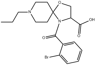 4-(2-bromobenzoyl)-8-propyl-1-oxa-4,8-diazaspiro[4.5]decane-3-carboxylic acid Structure