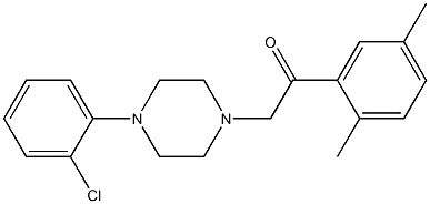 2-[4-(2-chlorophenyl)piperazin-1-yl]-1-(2,5-dimethylphenyl)ethanone 구조식 이미지