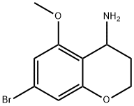 7-BROMO-5-METHOXY-3,4-DIHYDRO-2H-1-BENZOPYRAN-4-AMINE 구조식 이미지