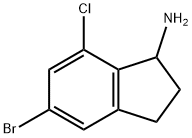 5-BROMO-7-CHLORO-2,3-DIHYDRO-1H-INDEN-1-AMINE Structure