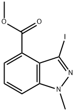 methyl 3-iodo-1-methylindazole-4-carboxylate Structure