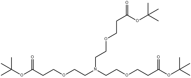 Tri(t-butyoxycarbonylethyloxyethyl)amine Structure