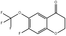 7-FLUORO-6-(TRIFLUOROMETHOXY)CHROMAN-4-ONE 구조식 이미지