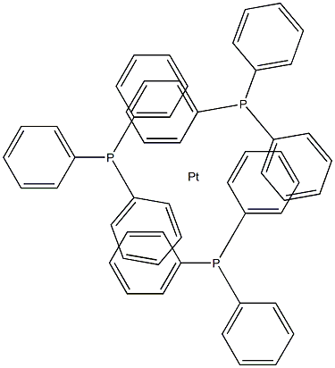 Platinum, tris(triphenylphosphine)- Structure