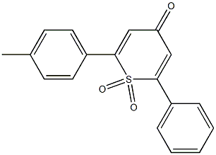 4H-Thiopyran-4-one, 2-(4-methylphenyl)-6-phenyl-, 1,1-dioxide Structure