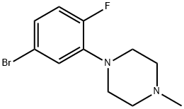 1-(5-bromo-2-fluorophenyl)-4-methylpiperazine 구조식 이미지