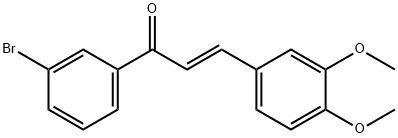 (2E)-1-(3-bromophenyl)-3-(3,4-dimethoxyphenyl)prop-2-en-1-one Structure