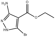 3-Amino-5-bromo-1H-pyrazole-4-carboxylic acid ethyl ester 구조식 이미지