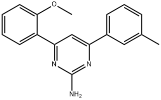 4-(2-methoxyphenyl)-6-(3-methylphenyl)pyrimidin-2-amine 구조식 이미지