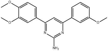 4-(3,4-dimethoxyphenyl)-6-(3-methoxyphenyl)pyrimidin-2-amine Structure