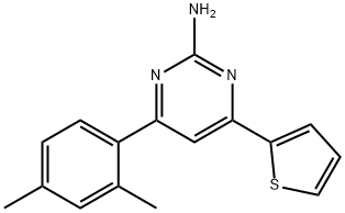 4-(2,4-dimethylphenyl)-6-(thiophen-2-yl)pyrimidin-2-amine 구조식 이미지