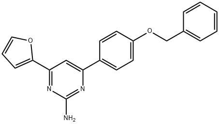 4-[4-(benzyloxy)phenyl]-6-(furan-2-yl)pyrimidin-2-amine 구조식 이미지