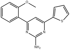 4-(2-methoxyphenyl)-6-(thiophen-2-yl)pyrimidin-2-amine 구조식 이미지