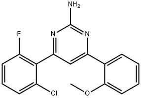 4-(2-chloro-6-fluorophenyl)-6-(2-methoxyphenyl)pyrimidin-2-amine 구조식 이미지