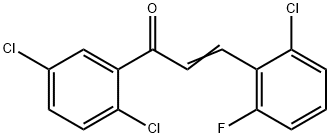 (2E)-3-(2-chloro-6-fluorophenyl)-1-(2,5-dichlorophenyl)prop-2-en-1-one 구조식 이미지
