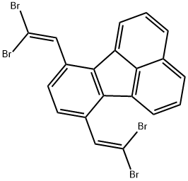 Fluoranthene, 7,10-bis(2,2-dibromoethenyl)- Structure