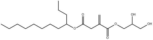 Butanedioic acid, methylene-, 1-(2,3-dihydroxypropyl) 4-dodecyl ester 구조식 이미지