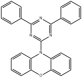 10-(4,6-Diphenyl-1,3,5-triazin-2-yl)-10H -phenoxazine 구조식 이미지